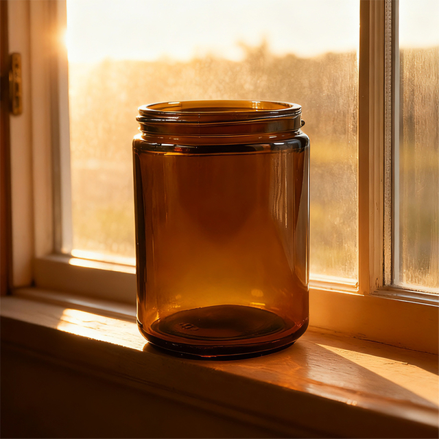  Bougeoir classique en verre couleur thé avec couvercle, cadeau de décoration de noël
