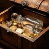 Flacon de parfum en verre transparent avec bouchon rond pour usage aromathérapie à domicile
