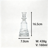 Bouteille en verre transparent en forme de pyramide, avec bouchon spécial, parfum, cosmétiques, produits chimiques, verrerie