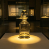 Flacon de parfum en verre transparent avec bouchon rond pour usage aromathérapie à domicile
